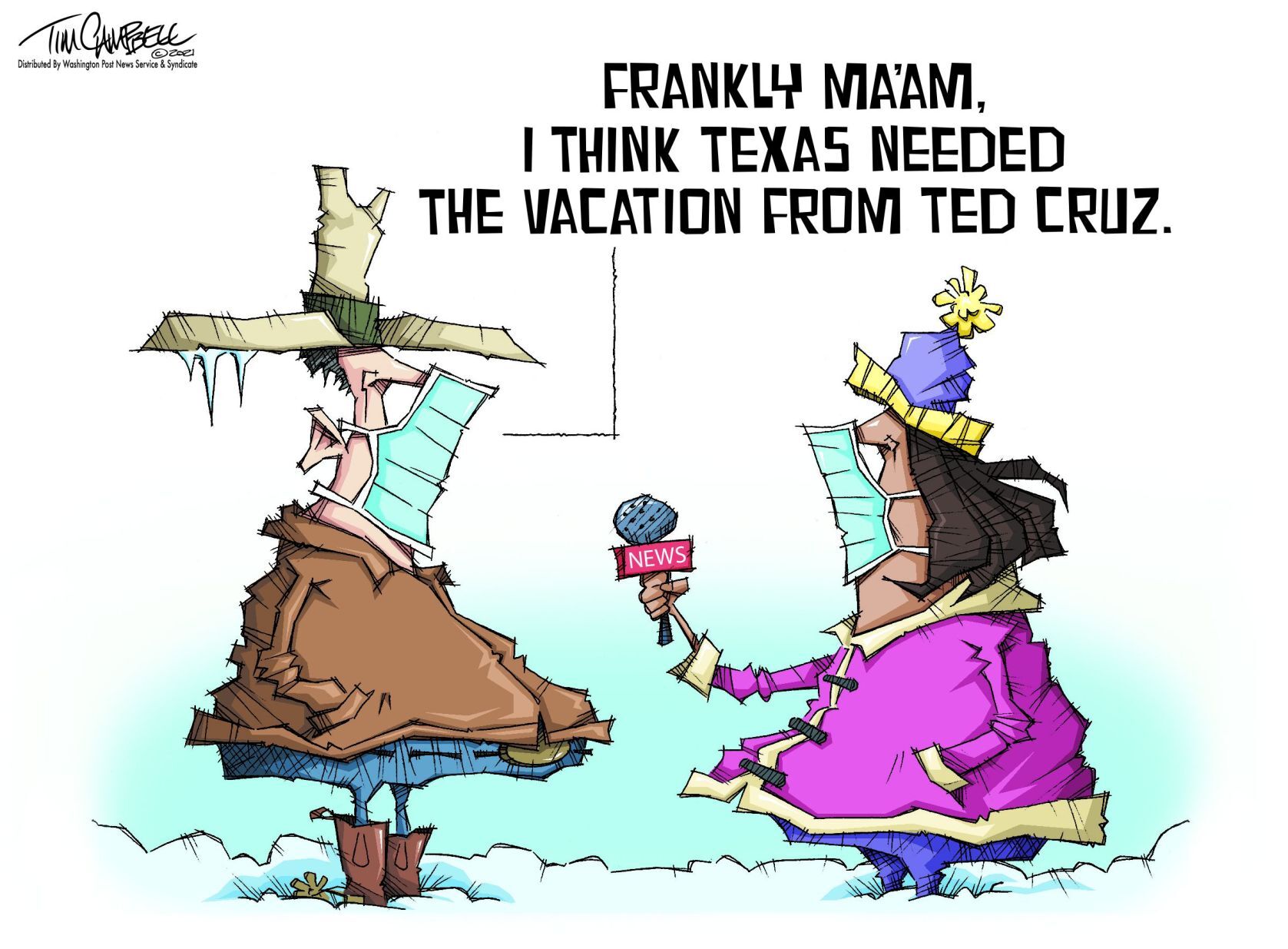 Tim Campbell cartoon